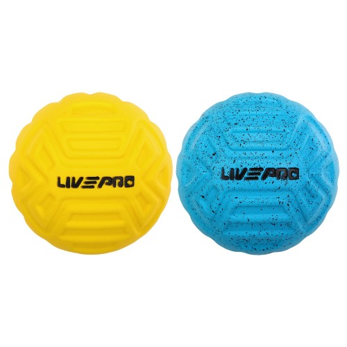 М"яч масажний для МФР LivePro ø6см 2 шт, блакитний-жовтий, код: LP8507 М"яч масажний для МФР LivePro ø6см 2 шт, блакитний-жовтий, код: LP8507