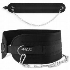 Пояс атлетичний для обтяження 4Fizjo Dip Belt 80 см, чорний, код: P-5905973402255