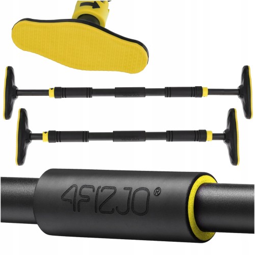 Турнік розсувний 4FIZJO ULTRA 66-100 см Black/Yellow, код: P-5905973400343