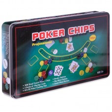 Набір для покеру PlayGame в металевій коробці на 300 фішок, код: IG-4394-S52 Набір для покеру PlayGame в металевій коробці на 300 фішок, код: IG-4394-S52