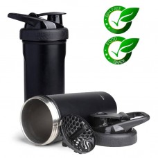 Шейкер спортивний SmartShake металевий Insulated Steel 750ml Black, код: 11152001-PP