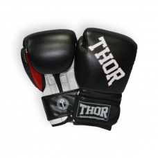 Рукавички боксерські Thor Ring Star 16oz, чорно-біло-червоний, код: 536/02(PU)BLK/WHT/RED 16 oz.