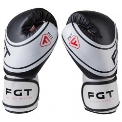 Рукавички боксерські FGT 8oz, чорний/білий, код: FT-2177/8-WS
