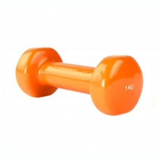 Гантель вінілова для фітнесу Stein 1x1 кг, помаранчева, код: DB3012-1-ST