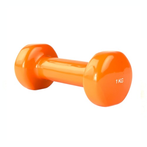 Гантель вінілова для фітнесу Stein 1x1 кг, помаранчева, код: DB3012-1-ST