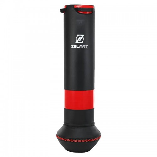 Мішок боксерський підлоговий Zelart 128см, чорний-червоний, код: BO-9654-S52