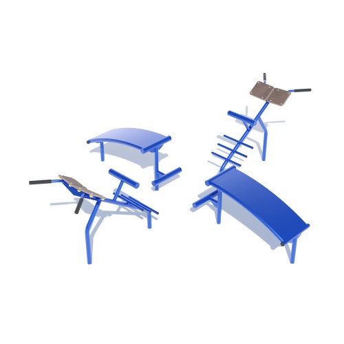 Вуличний комплекс гіперекстензія-прес Brustyle 3340х2770х910 мм, код: SG308 Вуличний комплекс гіперекстензія-прес Brustyle 3340х2770х910 мм, код: SG308