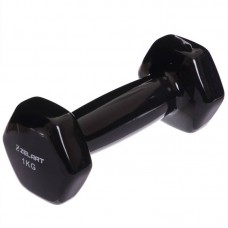 Гантелі для фітнесу Zelart з вініловим покриттям 1x1 кг, чорний, код: TA-2777-1_BK