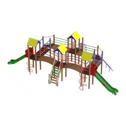 Ігровий комплекс Miros "Дитинець" 11620x6610x3470 мм, код: DIO835