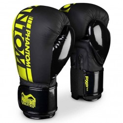 Рукавички боксерські Phantom Apex Elastic Neon Black/Yellow, 14 унцій, код: PHBG2300-14