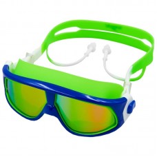 Окуляри-напівмаска для плавання Aqua Spdo з беруші в комлекті, синій-салатовий, код: S5025_BLLG Окуляри-напівмаска для плавання Aqua Spdo з беруші в комлекті, синій-салатовий, код: S5025_BLLG