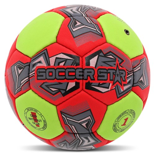 М"яч гандбольний Soccer Star №1, червоний-салатовий, код: HB-4526-1-S52 М"яч гандбольний Soccer Star №1, червоний-салатовий, код: HB-4526-1-S52