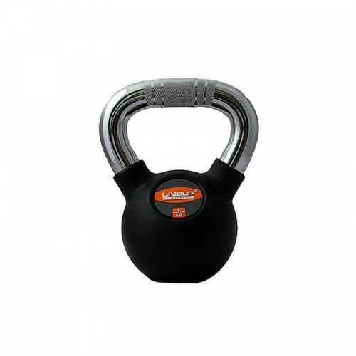 Гиря LiveUp Rubber Kettel Dumbell 6 кг, чорний, код: 6951376139617 Гиря LiveUp Rubber Kettel Dumbell 6 кг, чорний, код: 6951376139617
