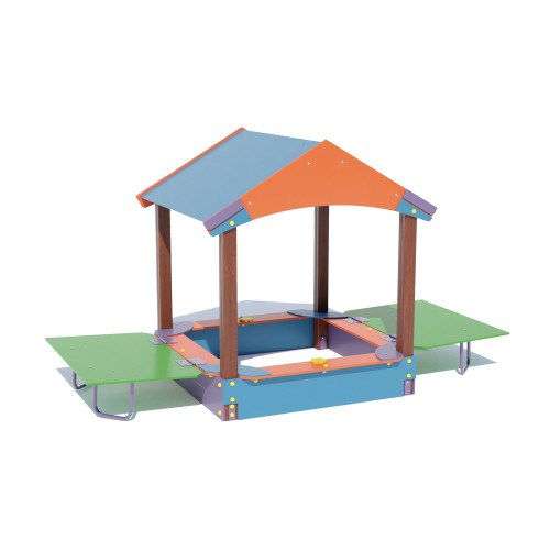 Пісочний дворик Miros "Будиночок" з кришкою 1790х1670х1920 мм, код: DIO210.1 Пісочний дворик Miros "Будиночок" з кришкою 1790х1670х1920 мм, код: DIO210.1