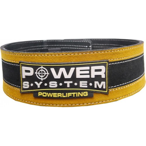 Пояс для важкої атлетики Power System Stronglift S/M, чорний-жовтий, код: PS_3840YW-3