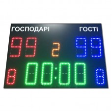 Універсальне спортивне табло LedPlay із додатковими написами " Господарі Гості" 750х500х50 мм, код: 07668-ST