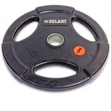 Млинці (диски) обгумовані Zelart Z-HIT з потрійним хватом 15кг, код: TA-5160-15-S52