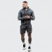 Толстовка чоловіча GymBeam Zipper Hoodie Grey Black S, сірий, код: 118022-GB