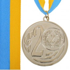 Медаль спортивна зі стрічкою PlayGame Wreath ø7см, срібний, код: C-1489-7_S