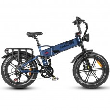 Електровелосипед Samebike RS-A02 (1200 Вт, 17 А*год, 48 В), колеса 20", з ручкою газу, синій, код: RS-A02-blue