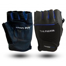 Рукавички для фітнесу PowerPlay Thunder M, чорно-сині, код: PP_9058_M_Thunder