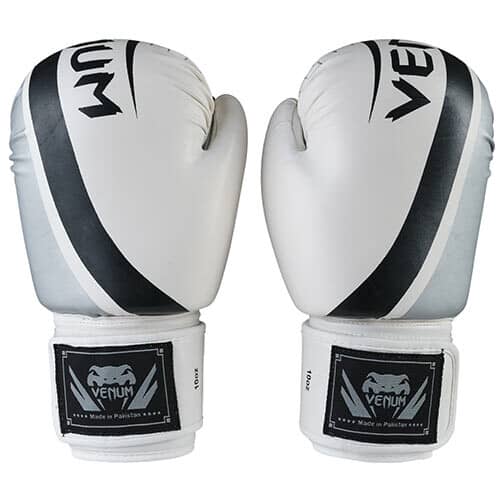 Боксерські рукавички Venum 10oz, білий-срібло, код: VM55-10WS-WS