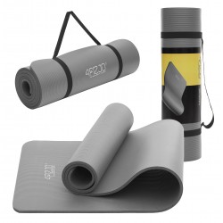 Килимок (мат) спортивний 4Fizjo NBR 180 x 60 x 1 см для йоги та фітнесу Grey (P-5907739317087), код: P-5907739317087