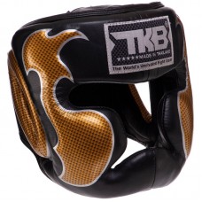 Шолом боксерський з повним захистом шкіряна Top King Empower S чорний-золотий, код: TKHGEM-01_SBK-S52