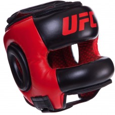 Шолом боксерський з бампером шкіряний UFC PRO XL чорний UHK-75065-S52