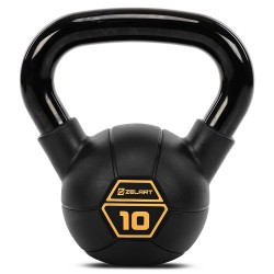 Гиря тренувальна цільна сталева з PVC покриттям Mdbuddy 10кг, чорний, код: TA-5428-10