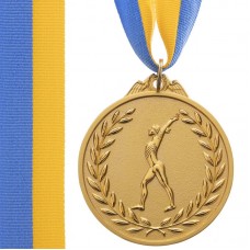 Медаль спортивна зі стрічкою PlayGame Гімнастика золота, код: C-4851_G