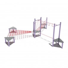 Дитячий ігровий канатний комплекс Miros 6110х5700х1750 мм, код: LK236