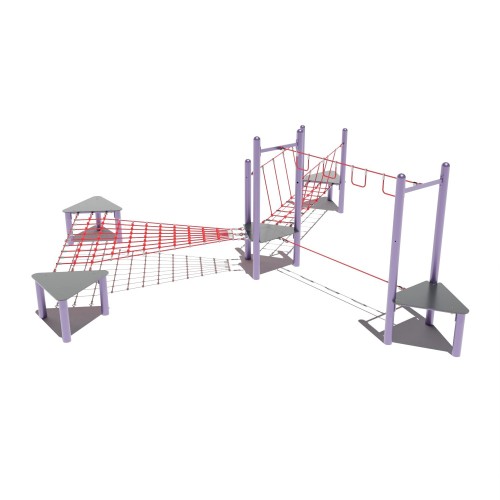 Дитячий ігровий канатний комплекс Miros 6110х5700х1750 мм, код: LK236