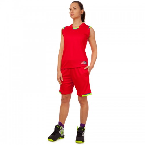 Форма баскетбольна жіноча PlayGame Lingo Reward 2XL (48-50), червоний-салатовий, код: LD-8096W_2XLRLG