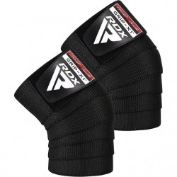 Бинти на коліна RDX K1 Gym Knee Wraps Full Black, код: WAH-K1FB