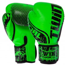  Рукавиці боксерські Twins 14 унцій, чорний-зелений, код: FBGVS12-TW7_14BKGRE