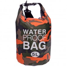 Водонепроникний гермомішок SP-Sport Waterproof Bag 5л камуфляж помаранчевий, код: TY-6878-5_KOR-S52