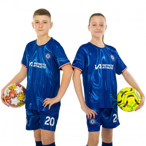 Форма футбольна дитяча PlayGame із символікою Chelsea домашня 2025, розмір 26, зріст 140-145, синій, код: CO-4611_26
