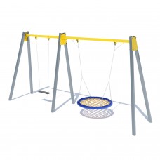 Гойдалка подвійна Miros 5620х1300х2790 мм, код: LIK1492.1 Гойдалка подвійна Miros 5620х1300х2790 мм, код: LIK1492.1