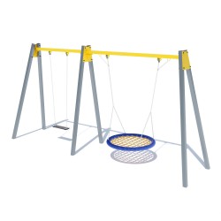 Гойдалка подвійна Miros 5620х1300х2790 мм, код: LIK1492.1 Гойдалка подвійна Miros 5620х1300х2790 мм, код: LIK1492.1