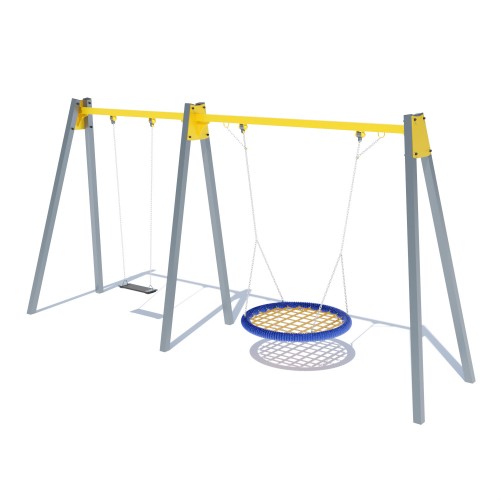 Гойдалка подвійна Miros 5620х1300х2790 мм, код: LIK1492.1 Гойдалка подвійна Miros 5620х1300х2790 мм, код: LIK1492.1