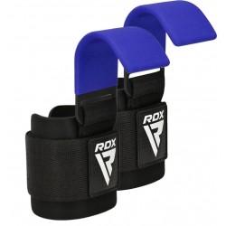Гаки для тяги на зап"ястя RDX W5 Gym Hook Strap Blue Plus, код: WAN-W5U+ Гаки для тяги на зап"ястя RDX W5 Gym Hook Strap Blue Plus, код: WAN-W5U+