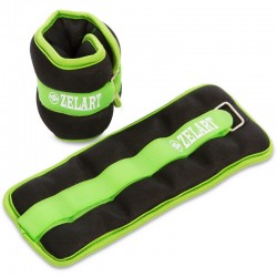 Обважнювачі-манжети для рук і ніг Zelart 2х1 кг, салатовий, код: FI-2502-2_LG