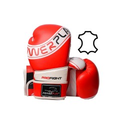 Боксерські рукавиці PowerPlay червоно-білі 16 унцій, код: PP_3023A_16oz_Red-White