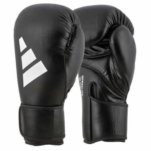 Боксерські рукавиці Adidas Speed 175, 12oz, чорний-білий, код: 15582-1101