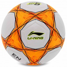 М'яч футбольний LI-Ning №5, білий-оранжевий, код: LFQK575-1-S52