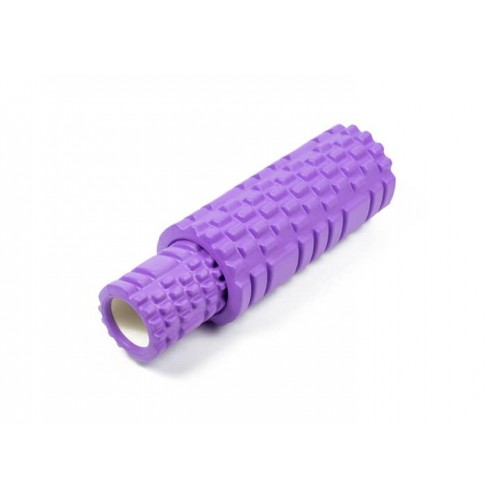 Масажний ролик EasyFit Grid Roller Double 330 мм, фіолетовий, код: EF-7737s-1-EF