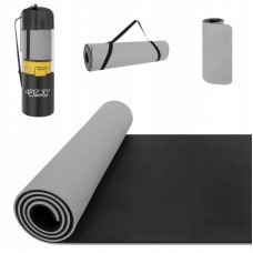 Килимок (мат) спортивний 4FIZJO TPE 180 x 60 x 1 см для йоги та фітнесу Grey/Black, код: P-5907739311931