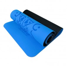 Килимок для йоги SNS Метелик KOT6-1-А+BL з розміткою 1830х610х6 мм, блакитний, код: 12863-SNS