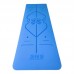 Килимок для йоги SNS Метелик KOT6-1-А+BL з розміткою 1830х610х6 мм, блакитний, код: 12863-SNS